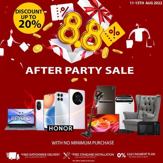 COURTS Online 8.8 After Party Sale (11 August 2022 - 15 August 2022)
