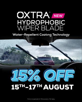 Trapo Oxtra Hydrophobic Wiper Blade 15% OFF Promotion (15 Aug 2022 - 17 Aug 2022)