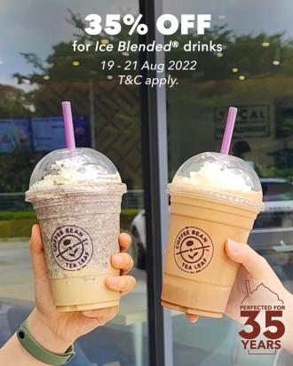 Coffee Bean Ice Blended Drinks 35% OFF Promotion (19 August 2022 - 21 August 2022)
