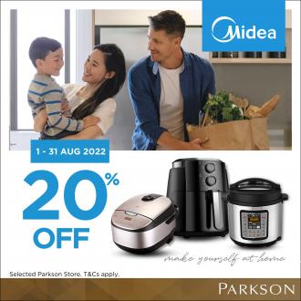 Parkson Midea 20% OFF Promotion (1 August 2022 - 31 August 2022)