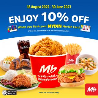 Marrybrown 10% OFF For Mydin Meriah Member Promotion (18 August 2022 - 30 June 2023)