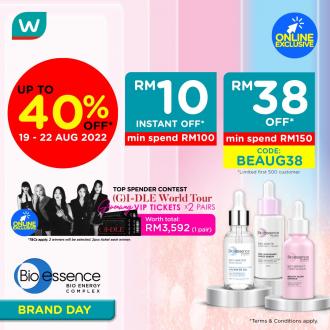 Watsons Online Bio-Essence Promotion Up To 40% OFF (19 August 2022 - 22 August 2022)