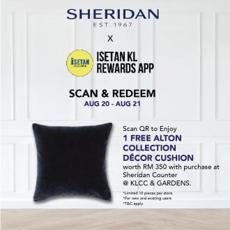 Isetan KLCC & The Gardens Sheridan FREE Cushion Promotion (20 August 2022 - 21 August 2022)