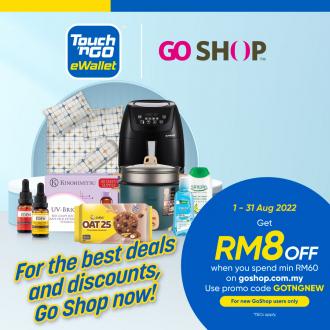 Go Shop RM8 OFF Promotion with Touch n Go eWallet (1 Aug 2022 - 31 Aug 2022)