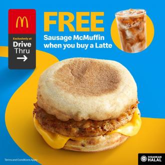 McDonald's Drive-Thru FREE Sausage McMuffin Promotion (valid until 31 August 2022)