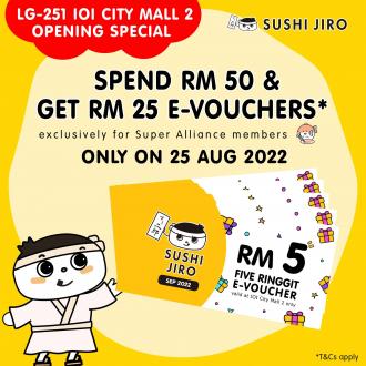 Sushi Jiro IOI City Mall Opening Promotion (25 Aug 2022)