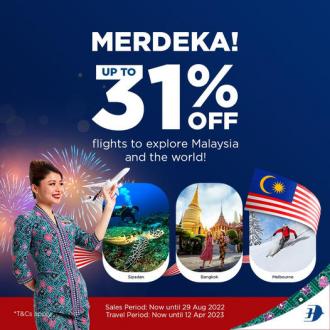 Malaysia Airlines Merdeka Promotion Up To 31% OFF (valid until 29 Aug 2022)