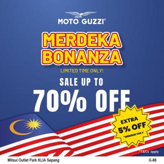 Moto Guzzi Merdeka Bonanza Sale Up To 70% OFF at Mitsui Outlet Park (valid until 31 August 2022)