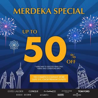 The Cosmetics Company Store Merdeka Sale Up To 50% OFF at Johor Premium Outlets (26 August 2022 - 4 September 2022)
