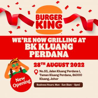 Burger King Kluang Perdana Opening Promotion (28 August 2022 - 10 September 2022)