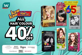 Watsons Hair Colour Sale 40% OFF (27 August 2022 - 31 August 2022)