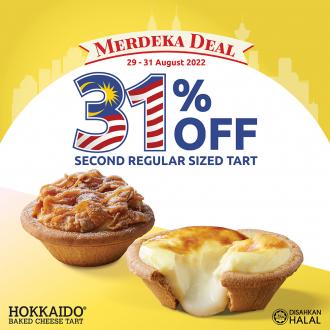 Hokkaido Baked Cheese Tart Merdeka Promotion (29 August 2022 - 31 August 2022)