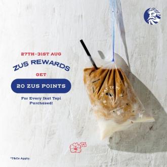 ZUS Coffee Ikat Tepi Promotion Get 20 ZUS Points (27 August 2022 - 31 August 2022)