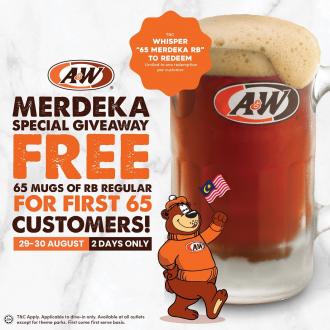 A&W Merdeka FREE Mugs Promotion (29 August 2022 - 30 August 2022)