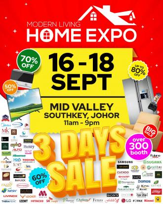 Modern Living Home & Electrical Expo Sale Up To 80% OFF at Mid Valley Southkey (16 Sep 2022 - 18 Sep 2022)