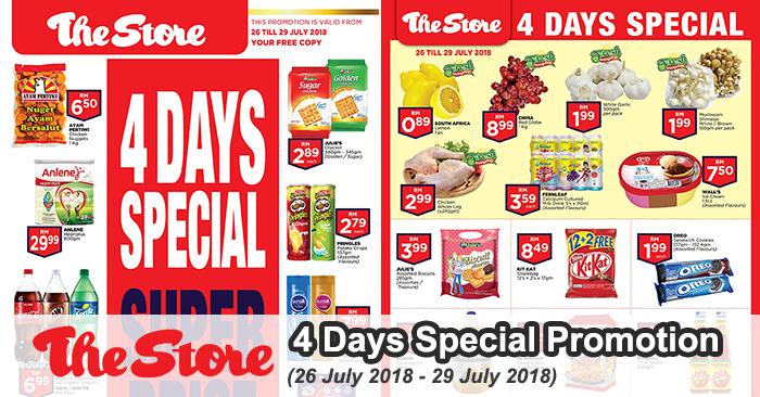 The Store 4 Days Special Promotion (26 July 2018 - 29 July 2018)