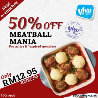 Vivo Pizza 50% OFF Meatball Mania For Vivo Pizza Members Promotion (valid until 30 September 2022)
