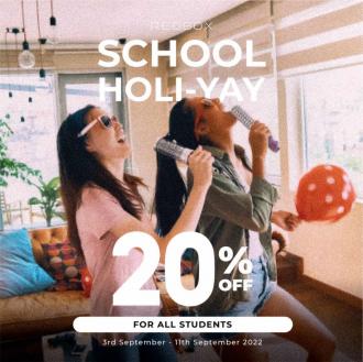 Red Box Karaoke School Holiday Students 20% OFF Promotion (3 September 2022 - 11 September 2022)
