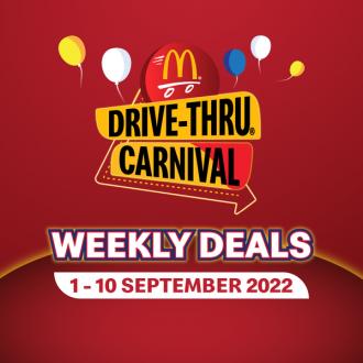 McDonald's Drive-Thru Carnival Weekly Deals Promotion (1 September 2022 - 10 September 2022)