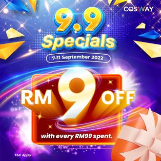 Cosway 9.9 Sale RM9 OFF (7 September 2022 - 11 September 2022)