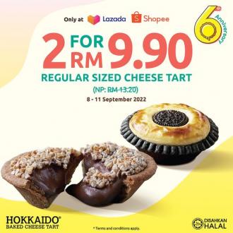 Hokkaido Baked Cheese Tart 9.9 Sale on Lazada & Shopee (8 September 2022 - 11 September 2022)