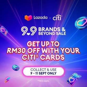 Lazada 9.9 Sale Citibank Cards FREE Voucher Promotion (9 September 2022 - 11 September 2022)