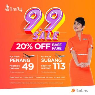 Firefly 9.9 Sale 20% OFF (9 September 2022 - 11 September 2022)