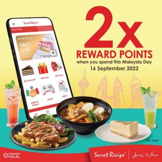 Secret Recipe Malaysia Day 2X Reward Points Promotion (16 September 2022)