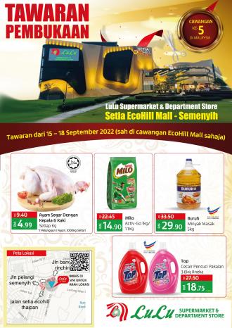 LuLu Setia EcoHill Mall Opening Promotion (15 September 2022 - 18 September 2022)