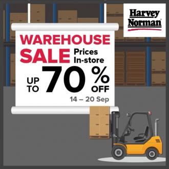 Harvey Norman Warehouse Sale Up To 70% OFF (14 September 2022 - 20 September 2022)