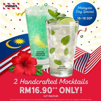 TGI Fridays Malaysia Day Promotion 2 Mocktails @ RM16.90 (16 September 2022 - 18 September 2022)