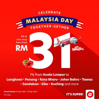 Airasia Malaysia Day Promotion (valid until 18 September 2022)
