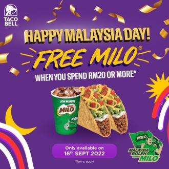 Taco Bell Malaysia Day FREE Milo Promotion (16 September 2022)