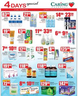 CARiNG PHARMACY 4 Days Special Promotion (27 July 2018 - 30 July 2018)