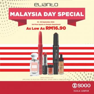 SOGO Elianto Malaysia Day Promotion As Low As RM16.90 (16 Sep 2022 - 30 Sep 2022)