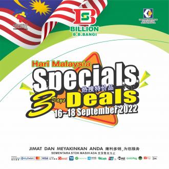 BILLION Bandar Baru Bangi Malaysia Day Promotion (16 September 2022 - 18 September 2022)
