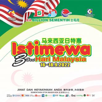 BILLION Semenyih Malaysia Day Promotion (16 September 2022 - 18 September 2022)