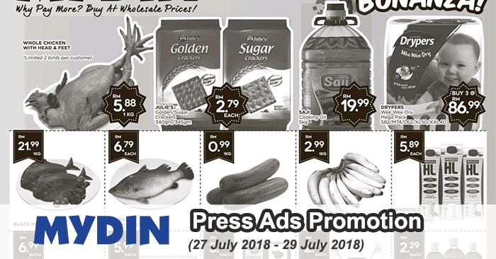 MYDIN Weekend Press Ads Promotion (27 July 2018 - 29 July 2018)