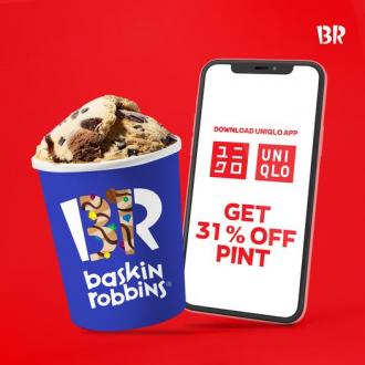 Baskin Robbins Uniqlo App 31% OFF Promotion (16 September 2022 - 30 September 2022)
