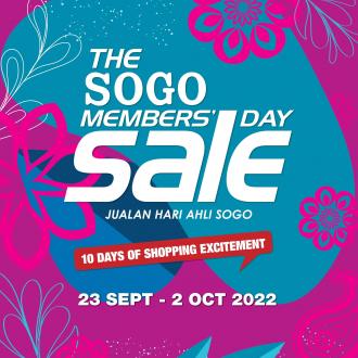 SOGO Members Day Sale (23 September 2022 - 2 October 2022)
