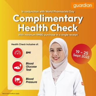 Guardian World Pharmacists Day Promotion FREE Health Check (19 September 2022 - 25 September 2022)