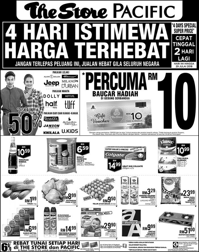 The Store and Pacific Hypermarket Promotion (28 July 2018 - 29 July 2018)