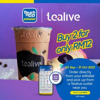 Tealive Touch 'n Go eWallet 2 for RM12 Promotion (20 September 2022 - 31 October 2022)