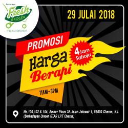 Pasaraya Fresh Grocer 4 Hours Promotion (29 July 2018)