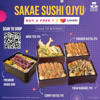 Sakae Sushi Lazada Buy 2 FREE 1 Promotion (valid until 8 November 2022)