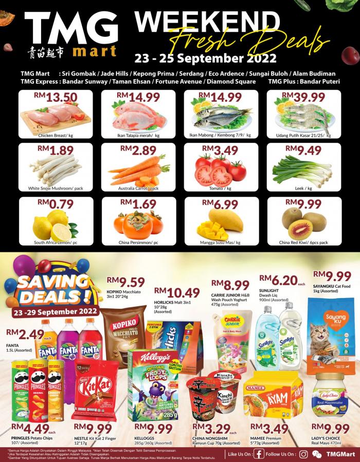 TMG Mart Klang Valley Weekend Promotion (23 September 2022 - 25 September 2022)