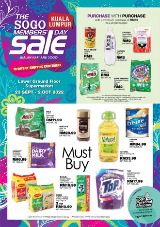 SOGO Kuala Lumpur Supermarket Members Day Sale Catalogue (23 Sep 2022 - 2 Oct 2022)