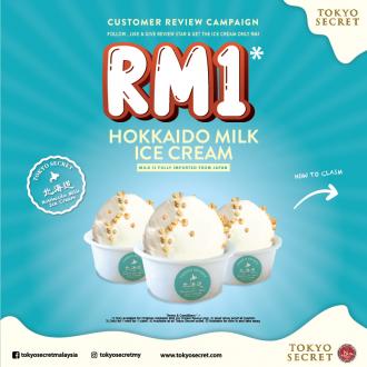 Tokyo Secret Customer Review Campaign Redeem RM1 Original Hokkaido Milk Ice Cream