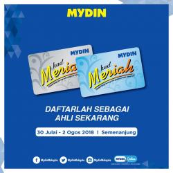 MYDIN Kad Meriah Special Promotion at Peninsular Malaysia (30 July 2018 - 2 August 2018)