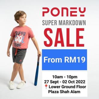 Poney Super Markdown Sale from RM9 at Plaza Shah Alam (27 September 2022 - 2 October 2022)